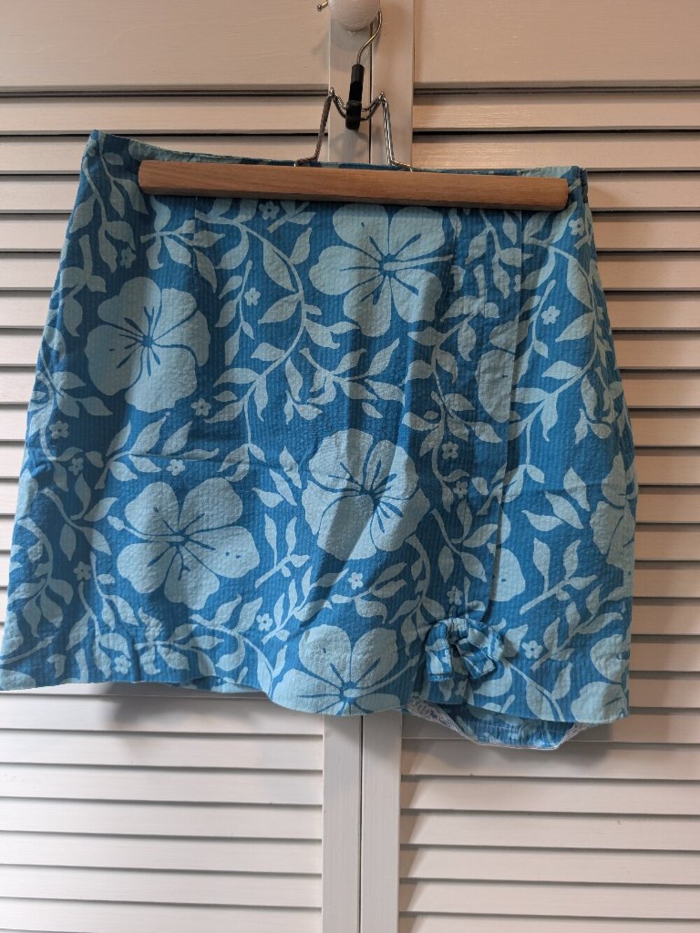 Teal Blue Lilly Pulitzer Hibiscus Print Skirt - Size 6